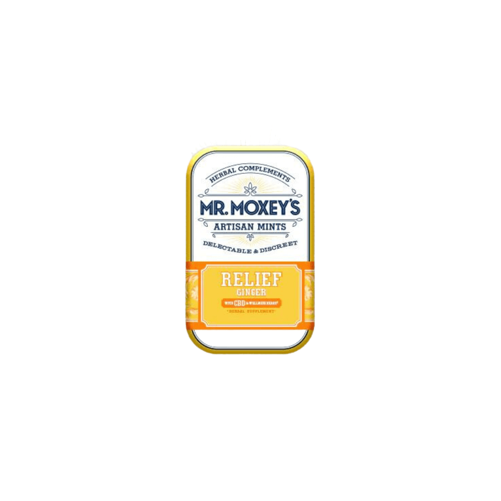Mr. Moxey's Mini Tin Relief 5mg CBD Ginger Mints 20ct