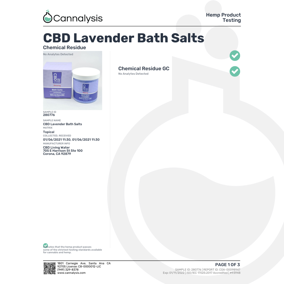 CBD Living 500mg Bath Salts